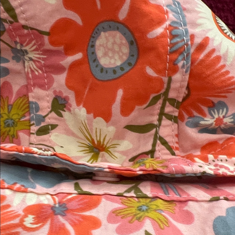 Patagonia Kids Floral Hooded Jacket — Coral Pink & Orange - Picture 5 of 5